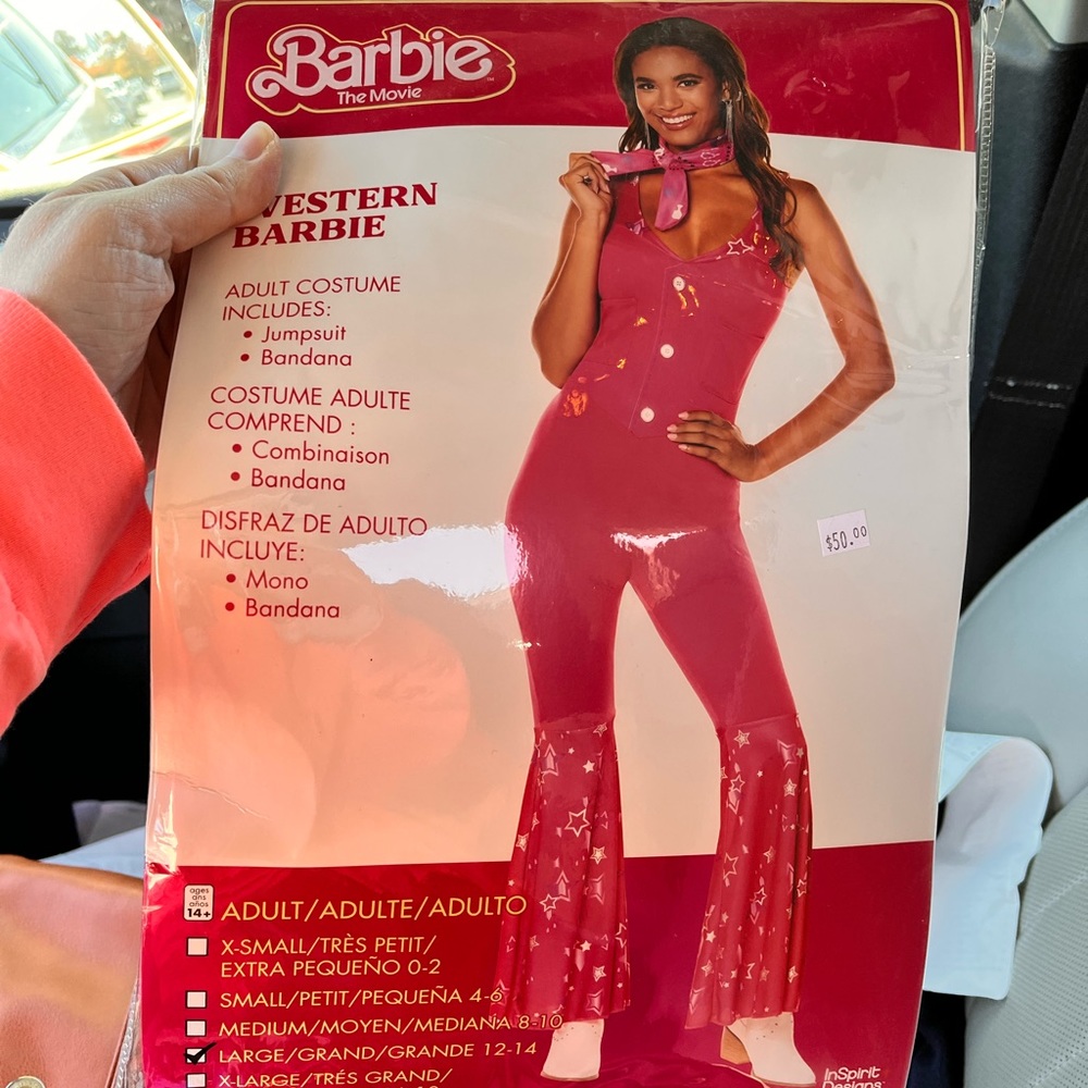 COPY - Barbie Movie Western Cowgirl Costume Size Large